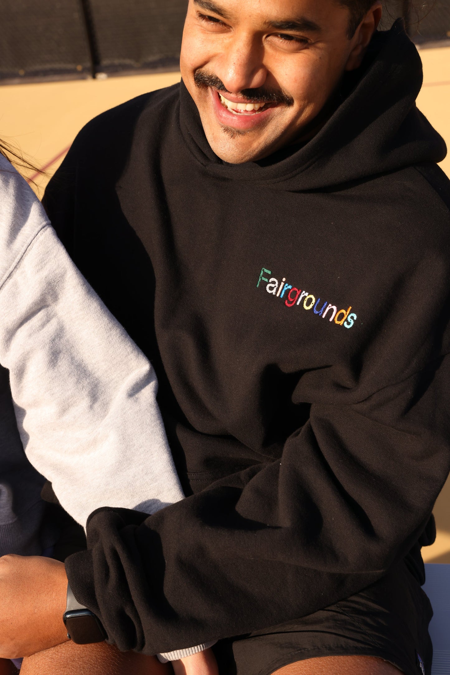 Classic Embroidered Hoodie - Black