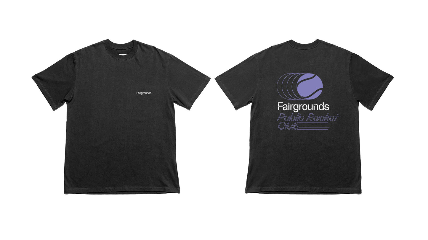 Fairgrounds Public Racket Club Vintage Padel Ball T-Shirt