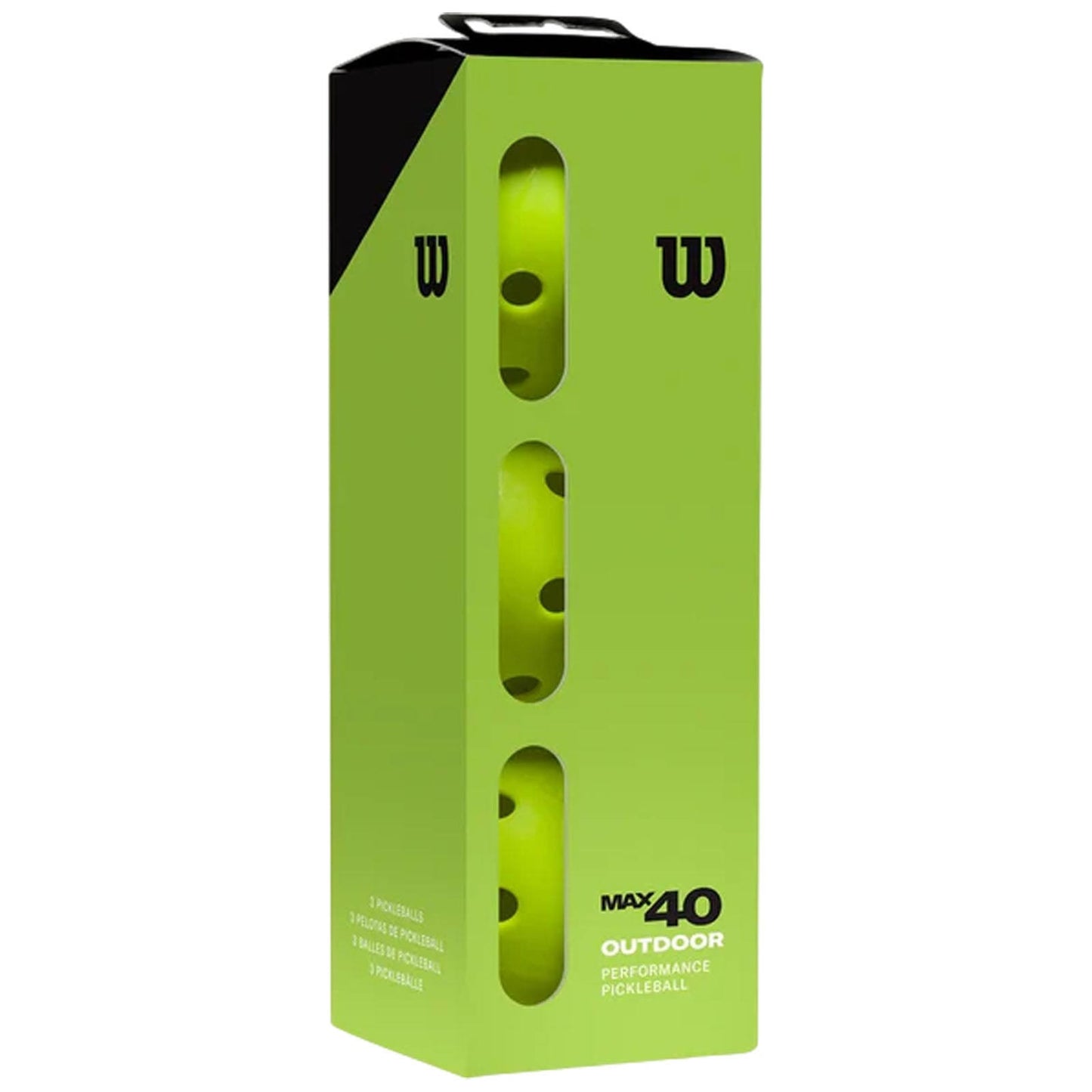 WILSON MAX 40 OUTDOOR PICKLEBALLS - 3 PACK