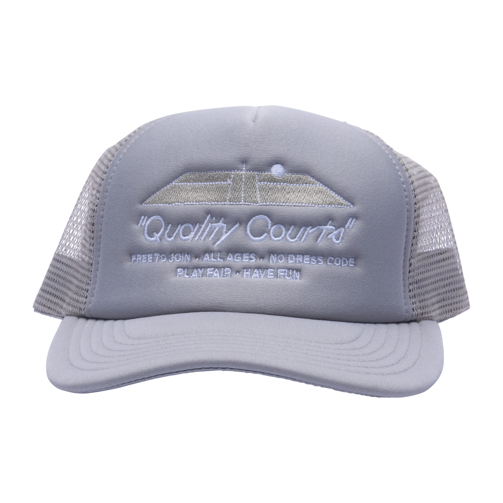 Quality Courts Trucker Hat - Grey/White