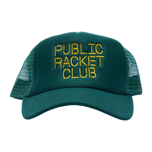 Public Racket Club Trucker Hat - Green/Yellow