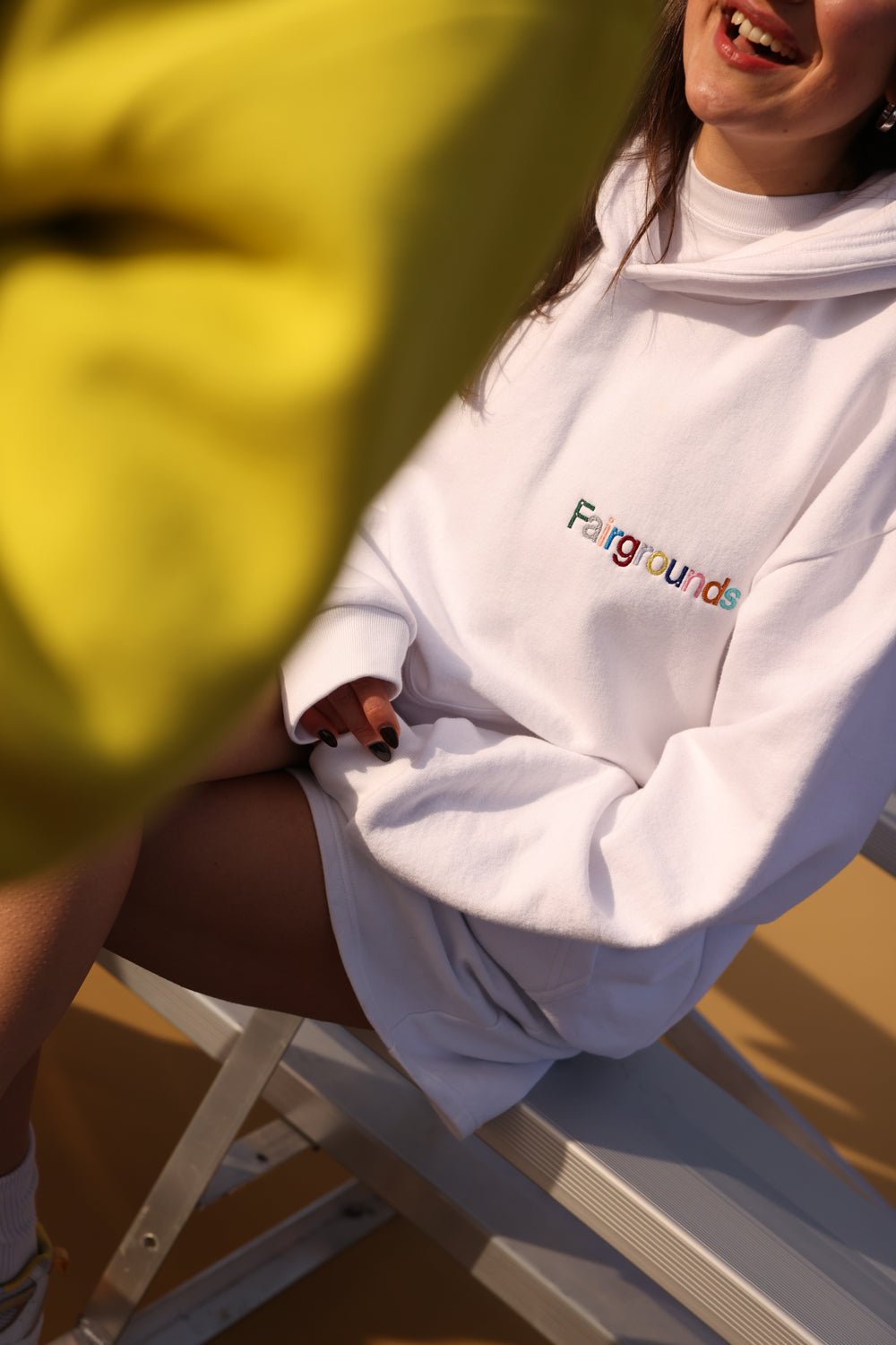 Classic Embroidered Hoodie - White