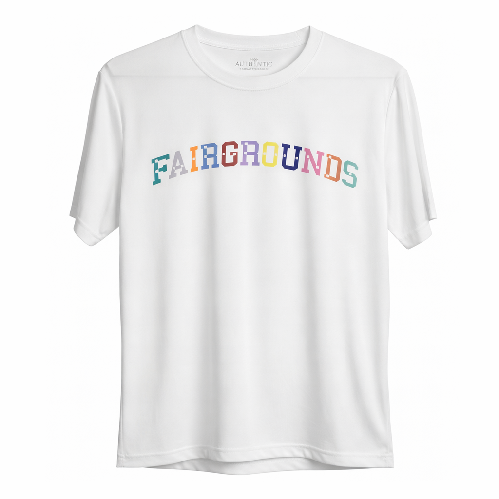 New Athletic T-Shirt White/Rainbow