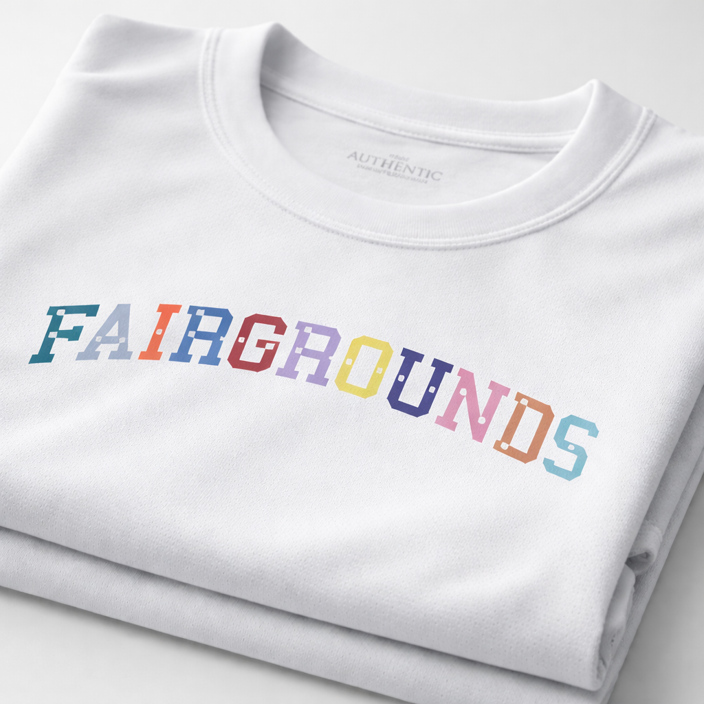 New Athletic T-Shirt White/Rainbow