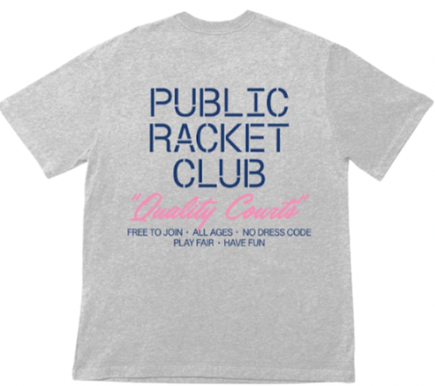 Light Grey Fairgrounds Public Racket Club Tee