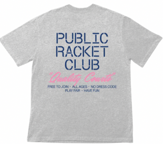 Light Grey Fairgrounds Public Racket Club Tee