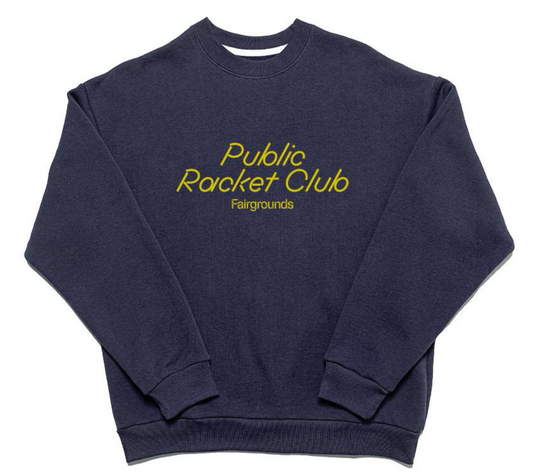 Navy/Yellow Public Racket Club Crewneck