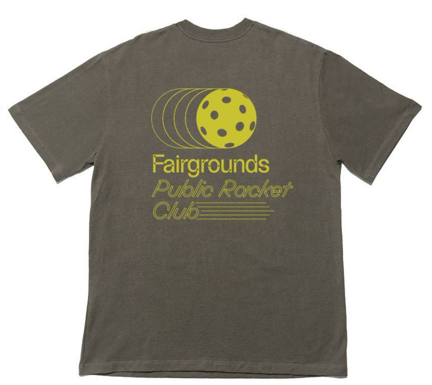 Dark Grey Pickleball Fairgrounds Public Racket Club Tee