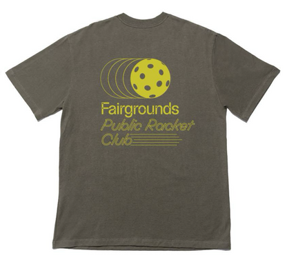 Dark Grey Pickleball Fairgrounds Public Racket Club Tee